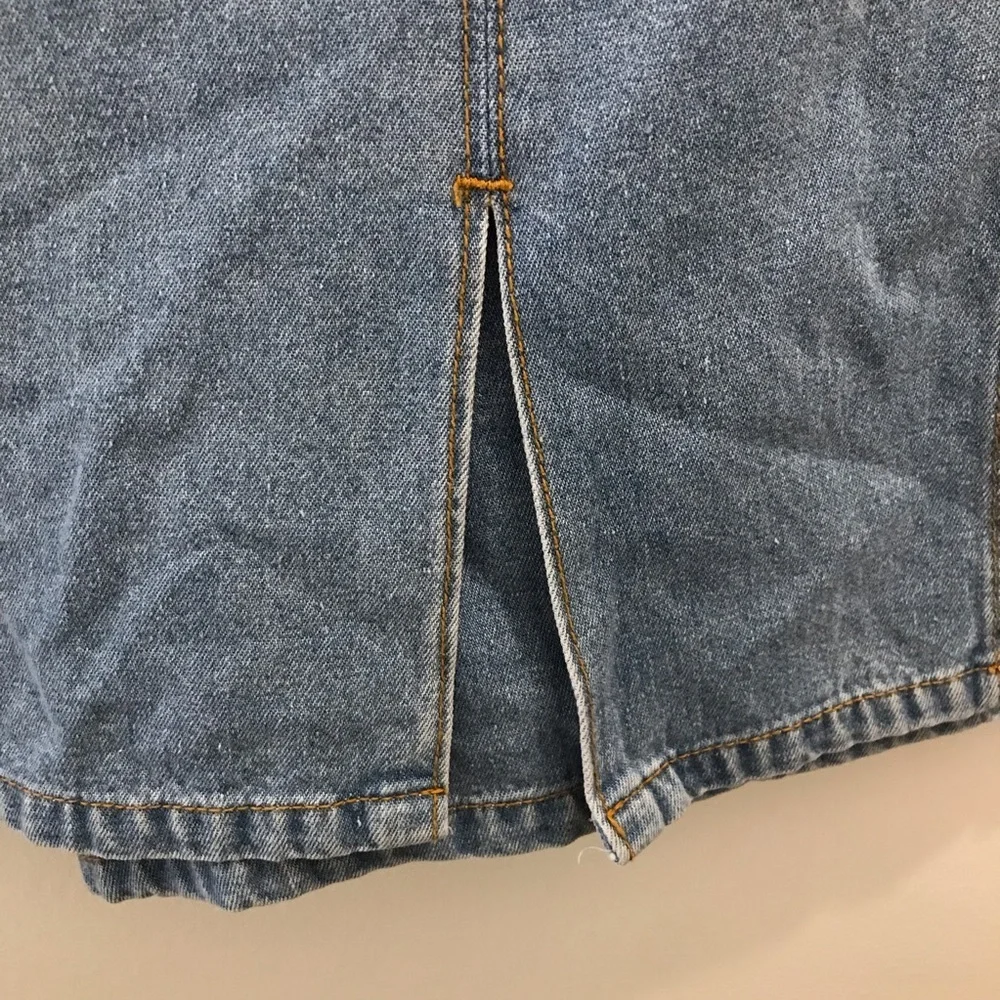 NWT Vintage Bill Blass Denim Skort 14 blue light wash cotton